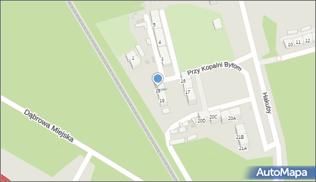 Bytom, Przy Kopalni Bytom, 18, mapa Bytomia