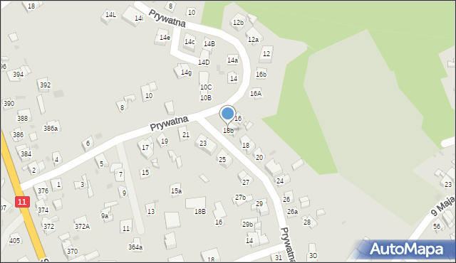 Bytom, Prywatna, 18b, mapa Bytomia