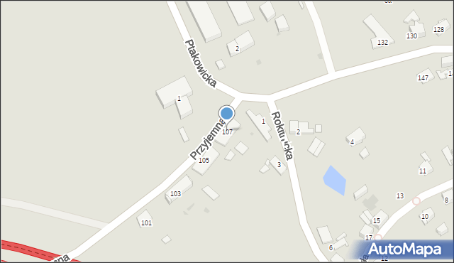 Bytom, Przyjemna, 107, mapa Bytomia