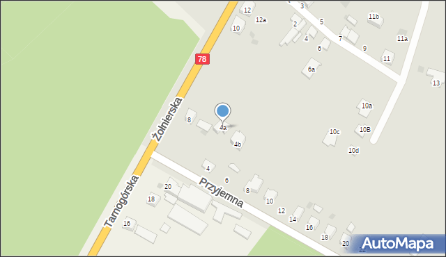 Bytom, Przyjemna, 4a, mapa Bytomia