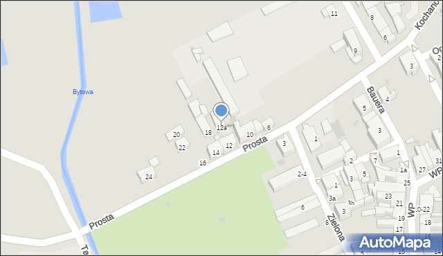 Bytów, Prosta, 12a, mapa Bytów