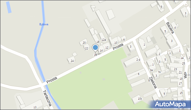 Bytów, Prosta, 16, mapa Bytów
