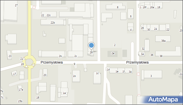 Bytów, Przemysłowa, 2d, mapa Bytów