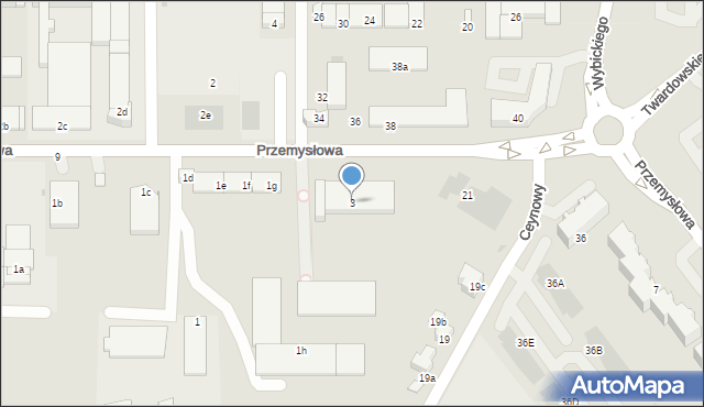 Bytów, Przemysłowa, 3, mapa Bytów