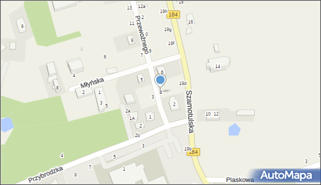 Cerekwica, Przewoźnego Jakuba, ks., 4, mapa Cerekwica