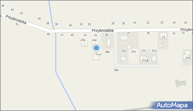 Cerekwica, Przybrodzka, 39b, mapa Cerekwica