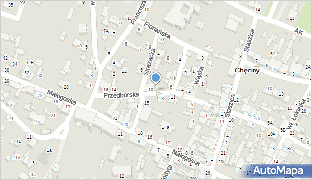 Chęciny, Przedborska, 8, mapa Chęciny