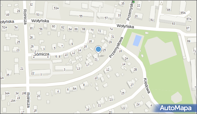 Chełm, Przemysłowa, 23, mapa Chełma