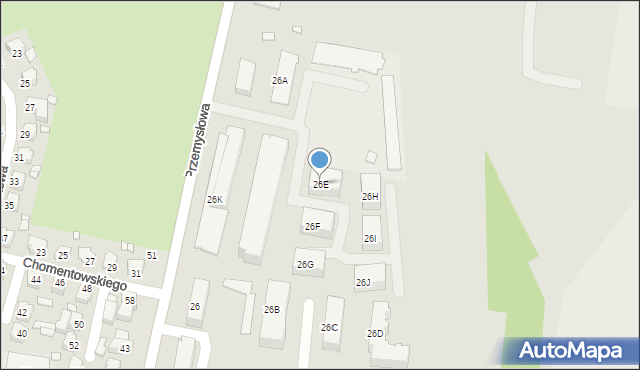 Chełm, Przemysłowa, 26E, mapa Chełma