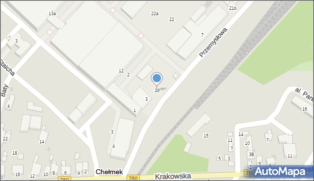 Chełmek, Przemysłowa, 1d, mapa Chełmek