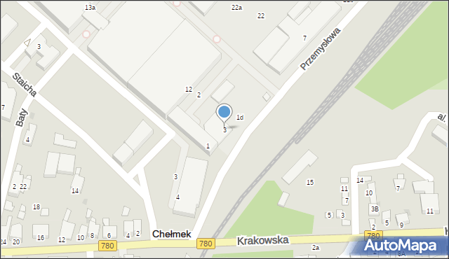 Chełmek, Przemysłowa, 3, mapa Chełmek