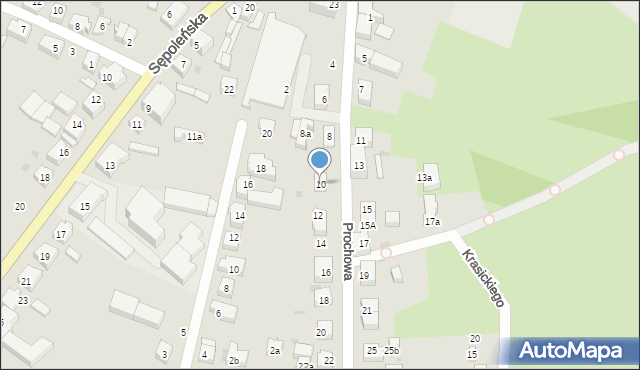Chojnice, Prochowa, 10, mapa Chojnic