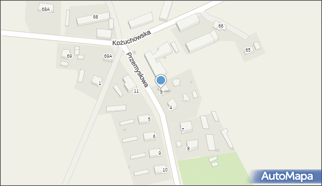 Chotków, Przemysłowa, 3, mapa Chotków