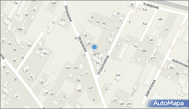 Chotomów, Przechodnia, 1a, mapa Chotomów