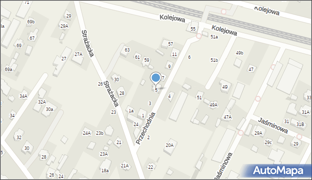 Chotomów, Przechodnia, 5, mapa Chotomów