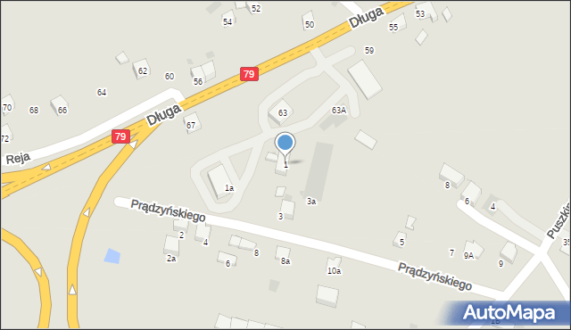 Chrzanów, Prądzyńskiego Ignacego, gen., 1, mapa Chrzanów