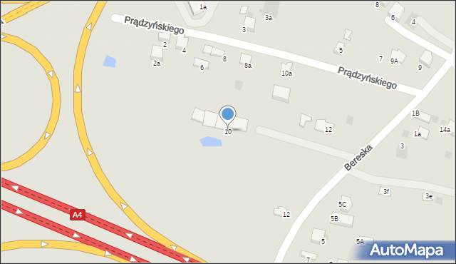 Chrzanów, Prądzyńskiego Ignacego, gen., 10, mapa Chrzanów