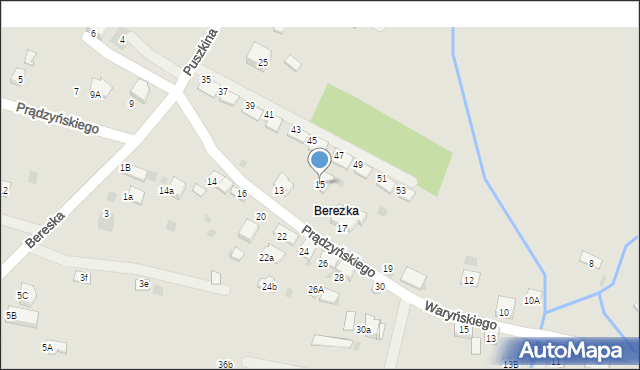 Chrzanów, Prądzyńskiego Ignacego, gen., 15, mapa Chrzanów