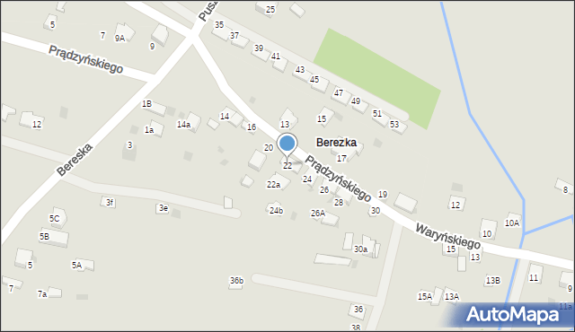 Chrzanów, Prądzyńskiego Ignacego, gen., 22, mapa Chrzanów