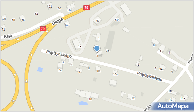 Chrzanów, Prądzyńskiego Ignacego, gen., 3, mapa Chrzanów