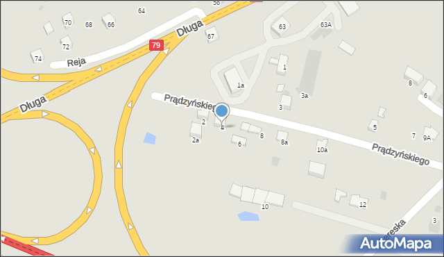 Chrzanów, Prądzyńskiego Ignacego, gen., 4, mapa Chrzanów