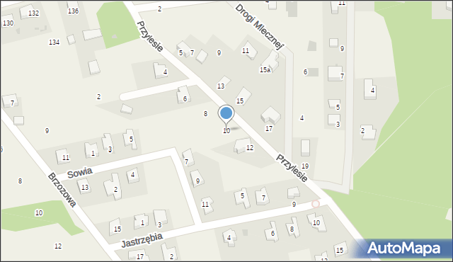 Chrząstawa Wielka, Przylesie, 10, mapa Chrząstawa Wielka