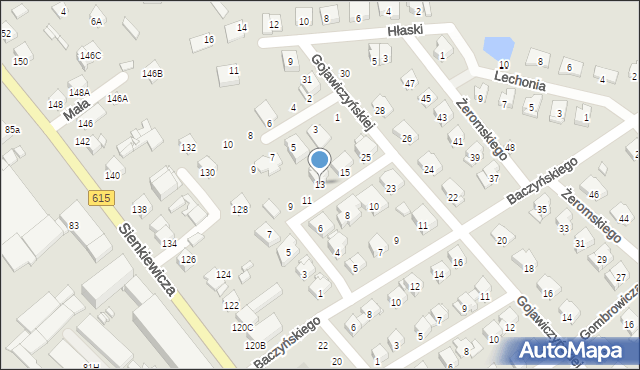 Ciechanów, Przybosia Juliana, 13, mapa Ciechanów