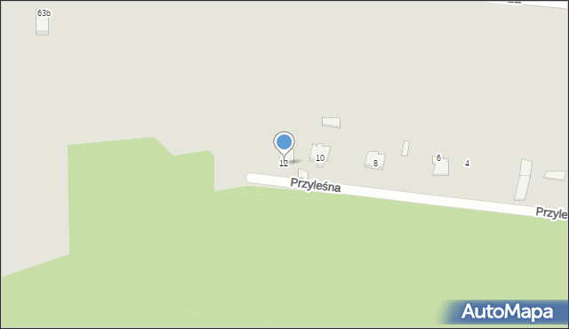 Ciechanów, Przyleśna, 12, mapa Ciechanów