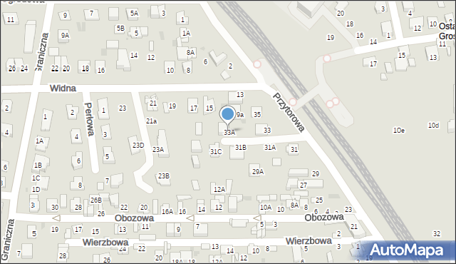 Ciechanów, Przytorowa, 33A, mapa Ciechanów