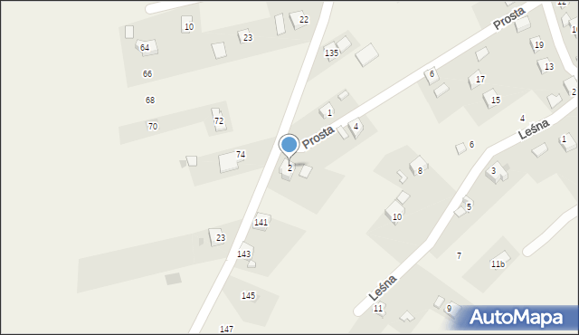 Cięcina, Prosta, 2, mapa Cięcina