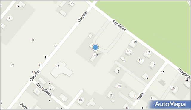 Ciele, Przylesie, 19a, mapa Ciele