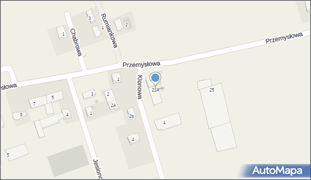 Cieplewo, Przemysłowa, 21A, mapa Cieplewo