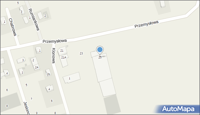 Cieplewo, Przemysłowa, 25, mapa Cieplewo