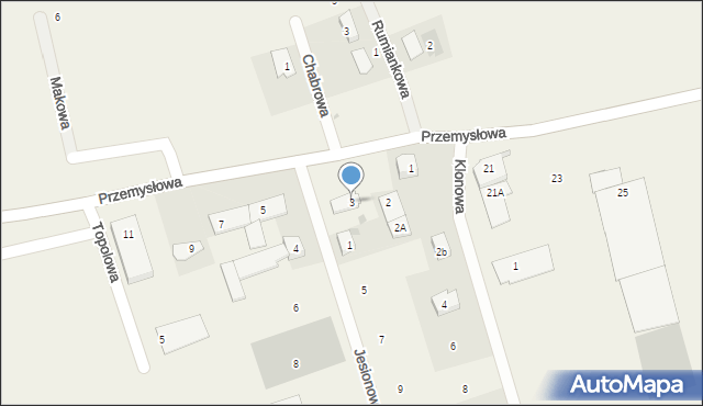Cieplewo, Przemysłowa, 3, mapa Cieplewo