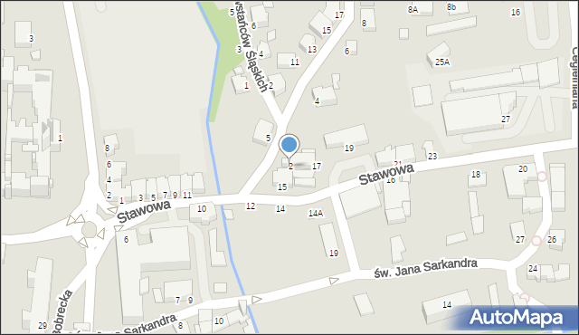 Cieszyn, Przepilińskiego Hieronima, 2, mapa Cieszyna