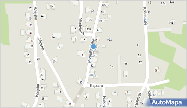 Cieszyn, Przepilińskiego Hieronima, 88, mapa Cieszyna
