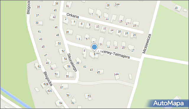 Cieszyn, Przerwy-Tetmajera Kazimierza, 6, mapa Cieszyna