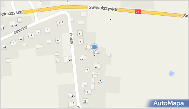 Ćmińsk, Prosta, 9, mapa Ćmińsk