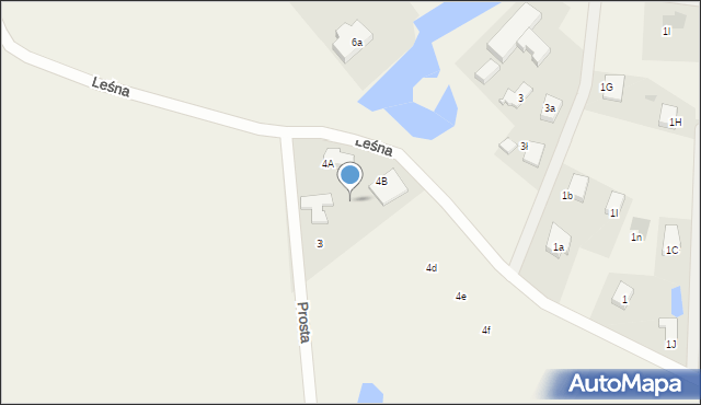 Czarlin, Prosta, 4, mapa Czarlin