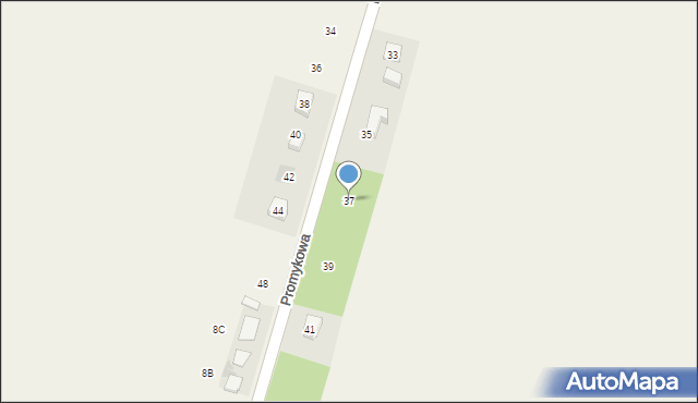 Czarnów, Promykowa, 37, mapa Czarnów