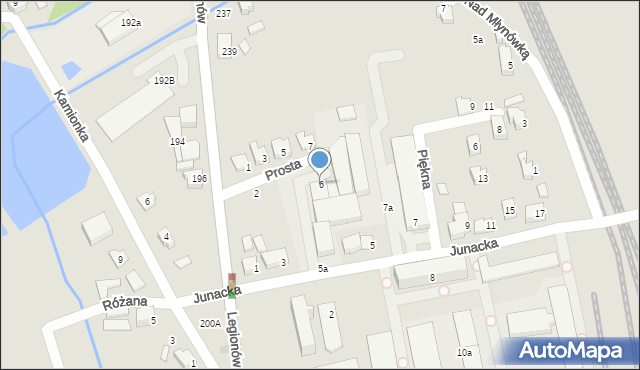 Czechowice-Dziedzice, Prosta, 6, mapa Czechowic-Dziedzic