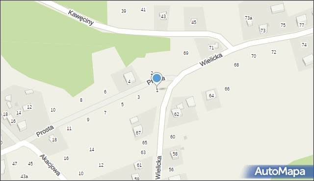 Czechówka, Prosta, 1, mapa Czechówka