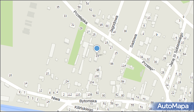Czeladź, Przełajska, 23, mapa Czeladź