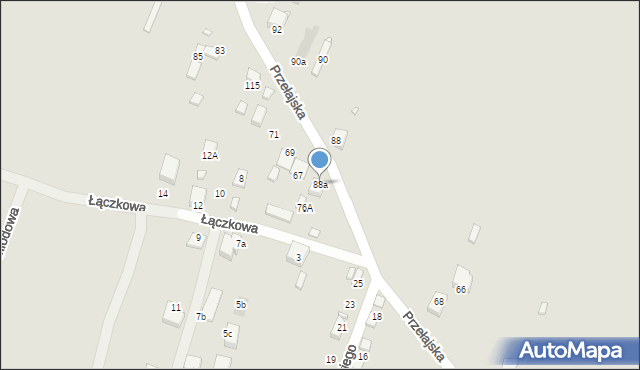 Czeladź, Przełajska, 88a, mapa Czeladź