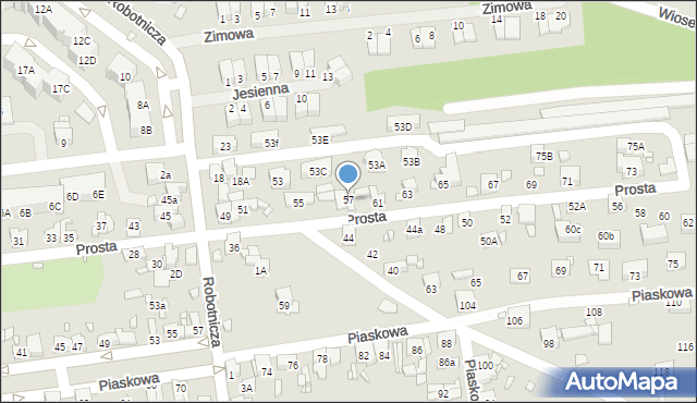 Czeladź, Prosta, 57, mapa Czeladź