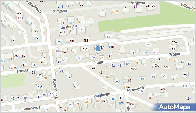 Czeladź, Prosta, 59, mapa Czeladź