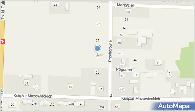 Czersk, Przyborowie, 23, mapa Czersk