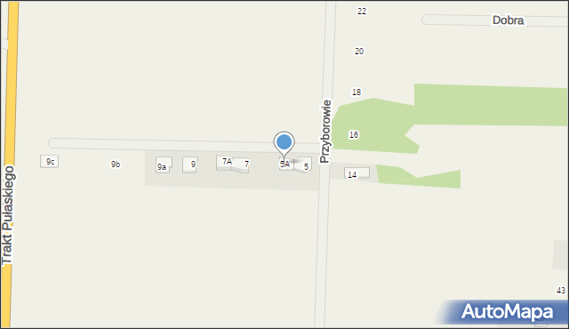 Czersk, Przyborowie, 5A, mapa Czersk