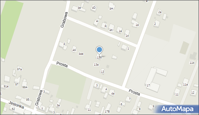 Czerwionka-Leszczyny, Prosta, 13b, mapa Czerwionka-Leszczyny