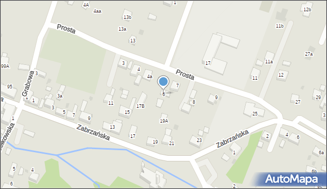 Czerwionka-Leszczyny, Prosta, 6, mapa Czerwionka-Leszczyny